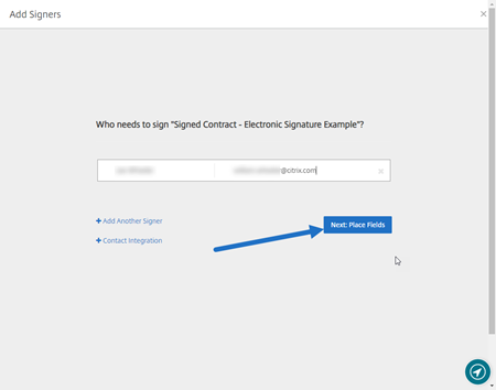 Ajouter le nom et l'adresse e-mail du signataire