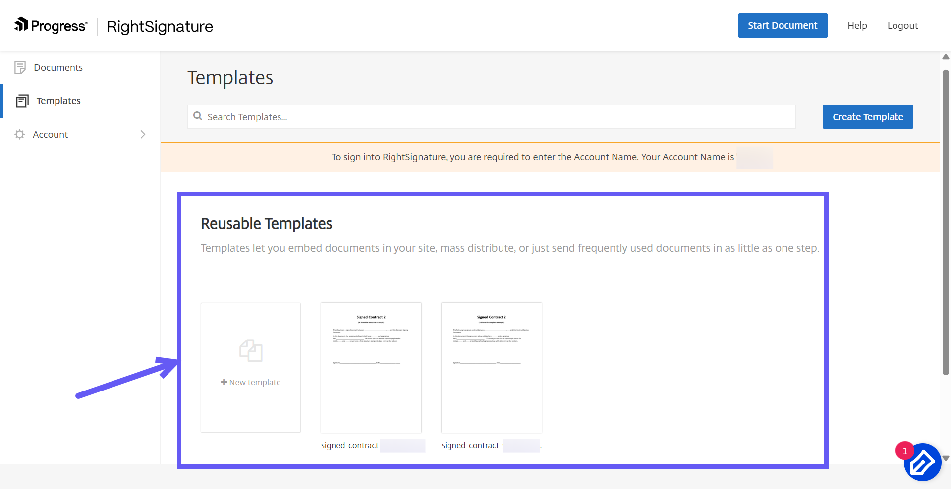 Reusable templates