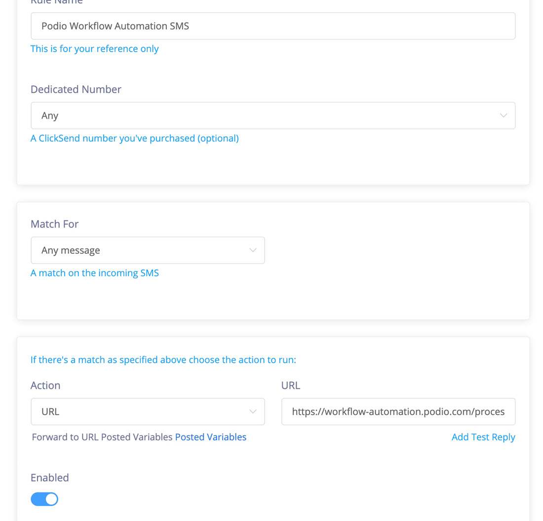 ClickSend Integration 2
