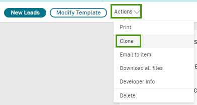 Clone Item Leads