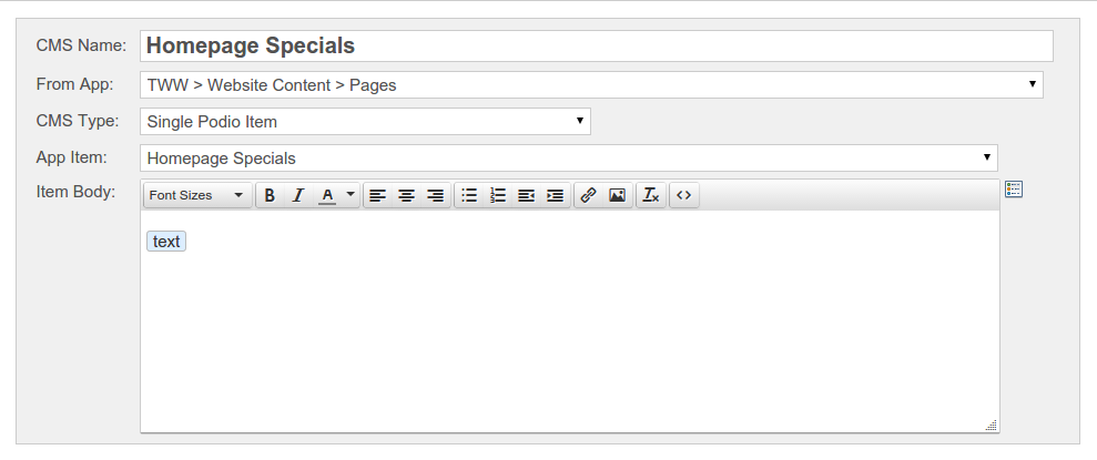 CMS Feature