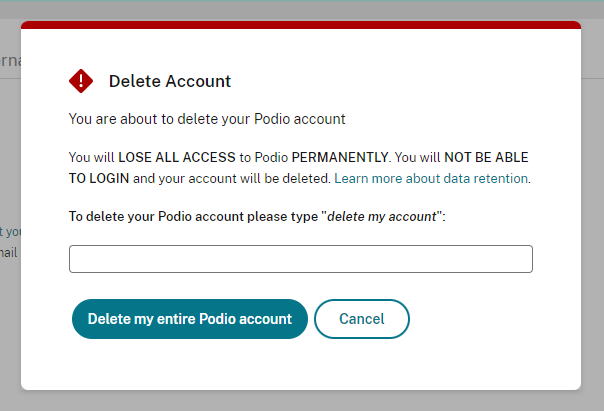 Delete Entire Account