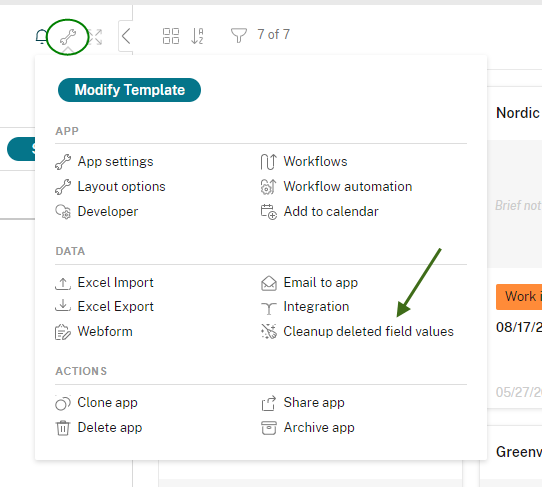 Field Modify Template