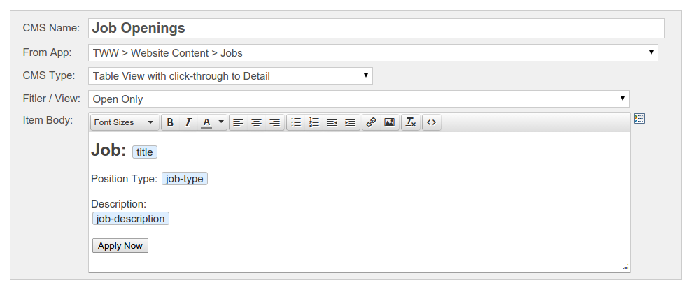 Embed Podio Data