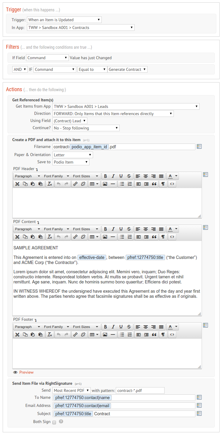 RightSignature Build Flow