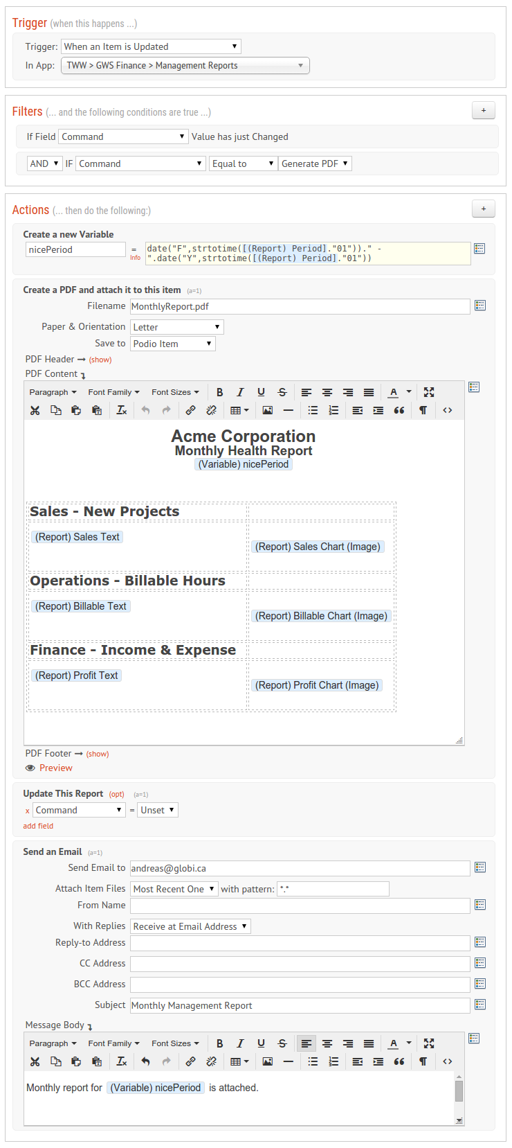 Generate PDF
