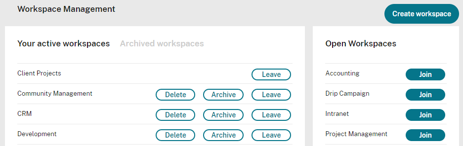 Manage Workspace 2
