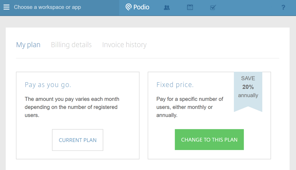 Image of My Plan page