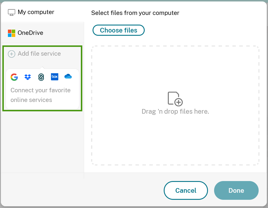 Add file service