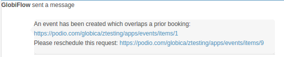 Overlapping Booking Result