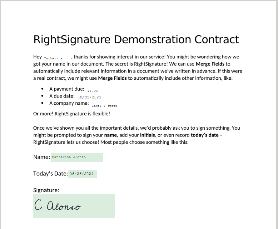 Send RightSignature Template 5