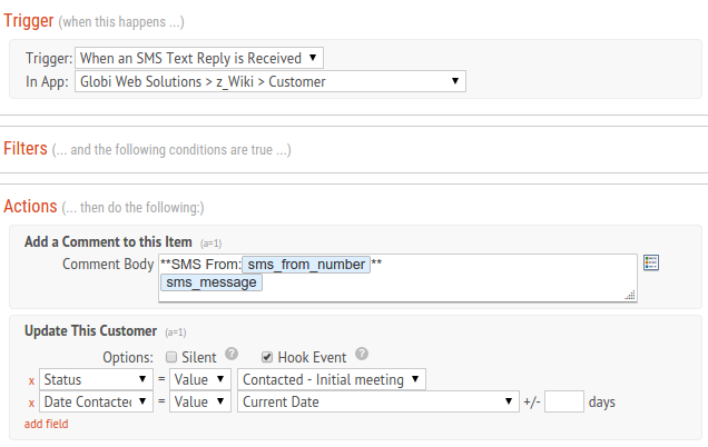 SMS Flow Details
