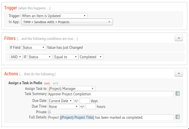 Trigger Flow Task Complete