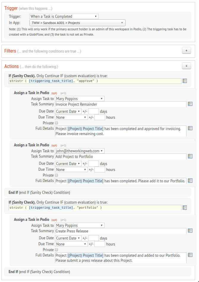 Trigger Flow Task Complete