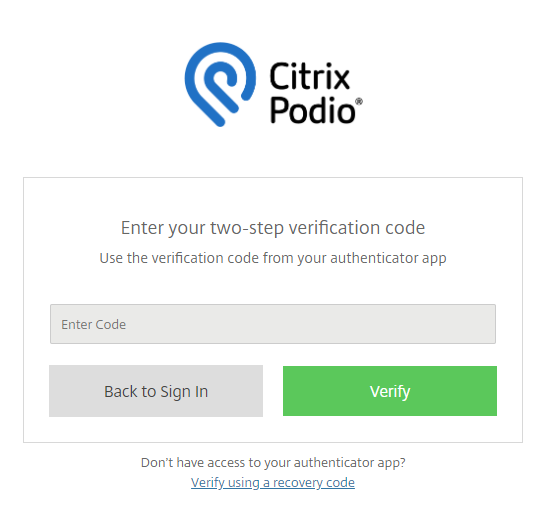 Two-Step Verification Code