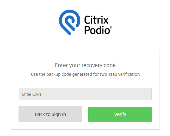 Recovery Code