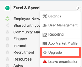 Image of upgrade link