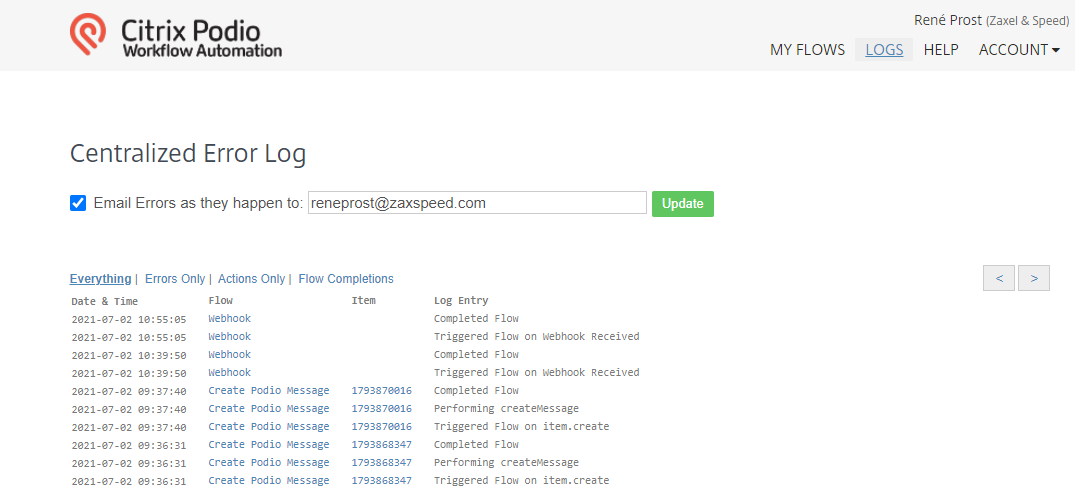 Workflow Automation Logs 1