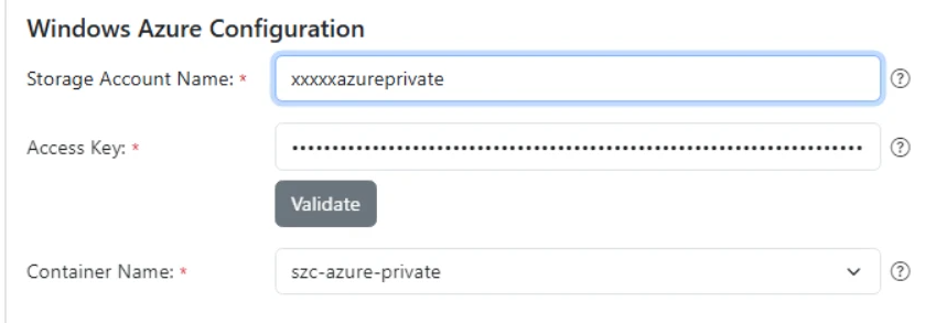 Azure configuration step 9