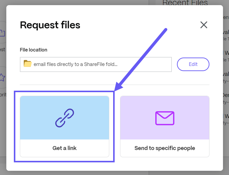 Request files