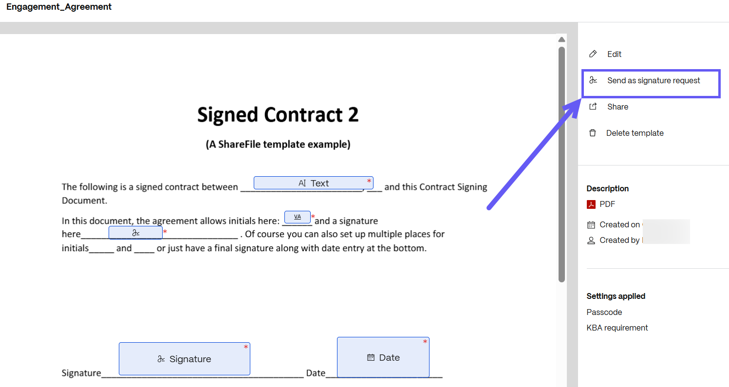 Bulk sends for signature