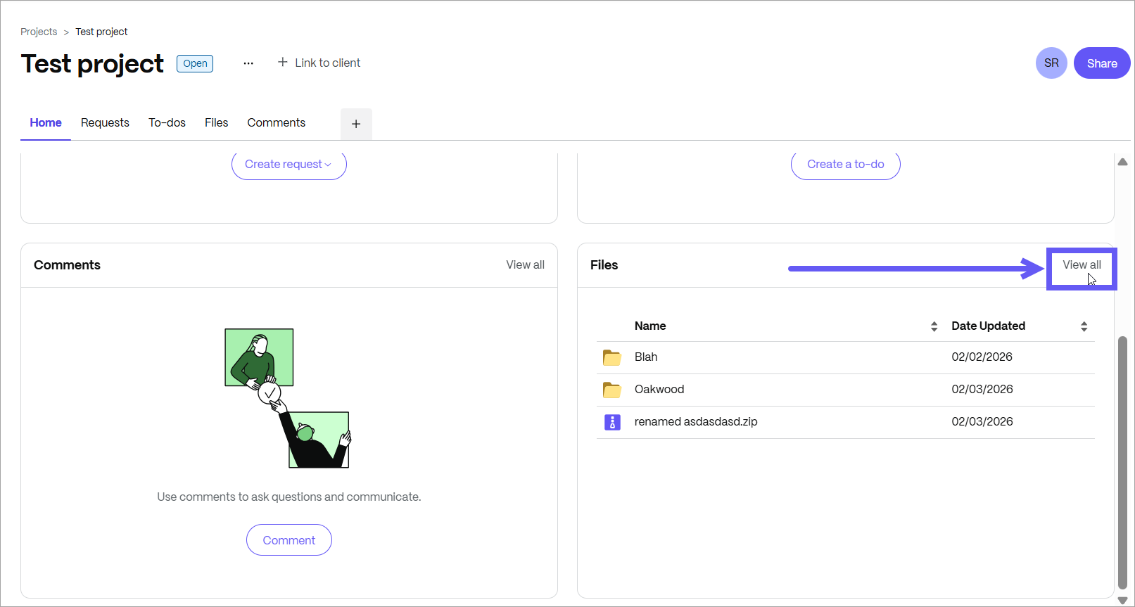 Web interface – upload files