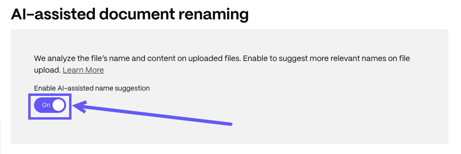 Enable toggle