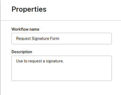 Automated workflow properties