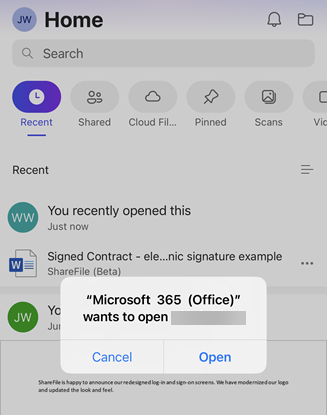 iOS ms co-editing