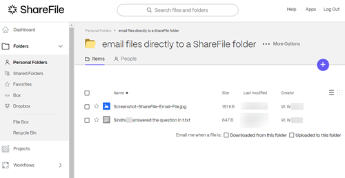 Request files