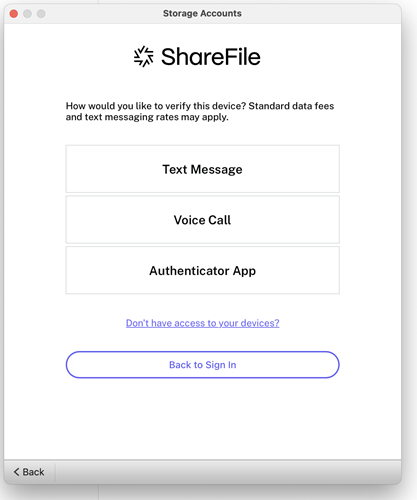 ShareFile for Mac url screen 7