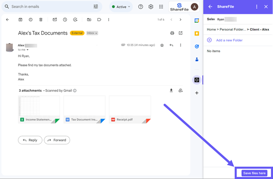 Gmail with ShareFile