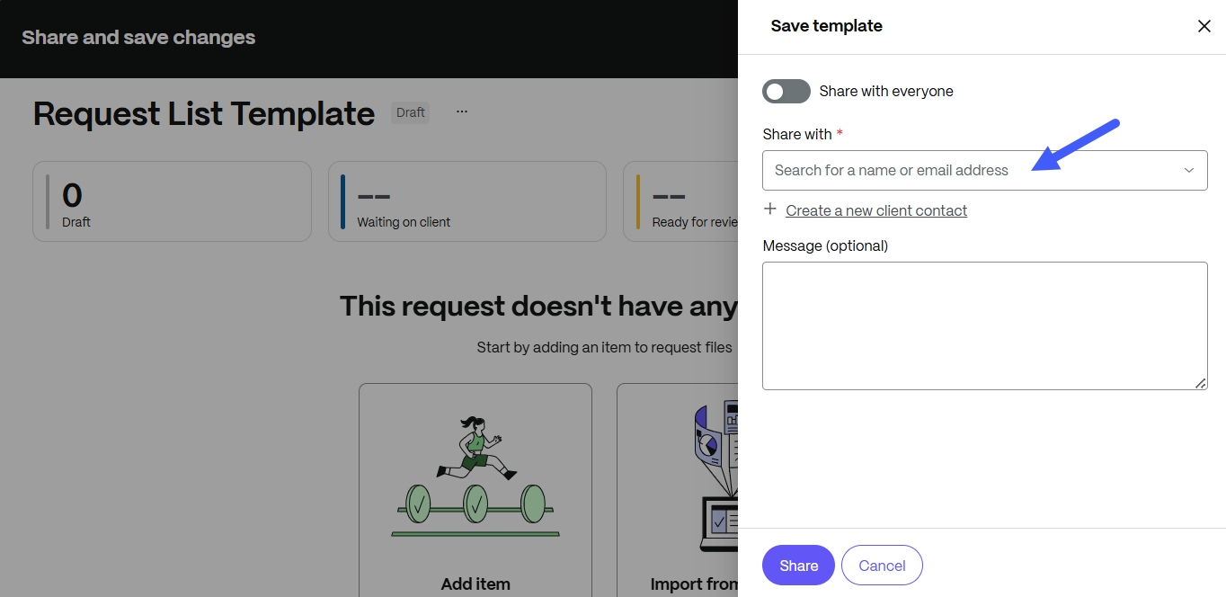 Standalone Request List Template 4