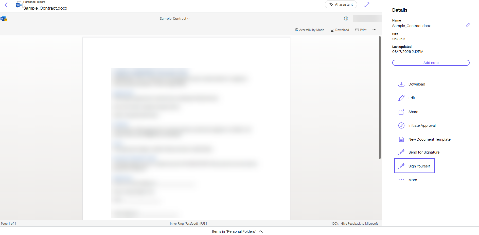 Preview window in ShareFile