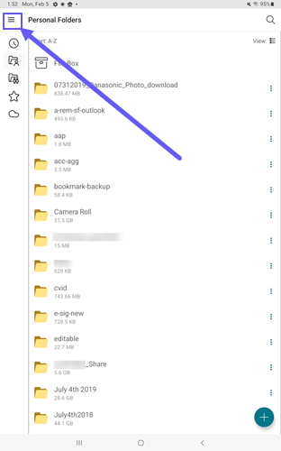 Log file in ShareFile for ios help screen