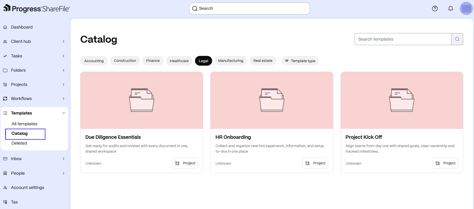 Template Catalog