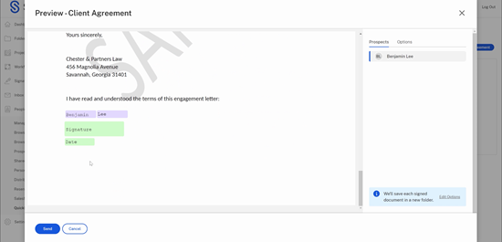 Confirmation screen