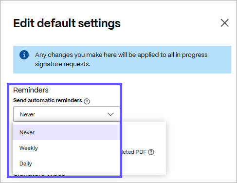 Edit reminders