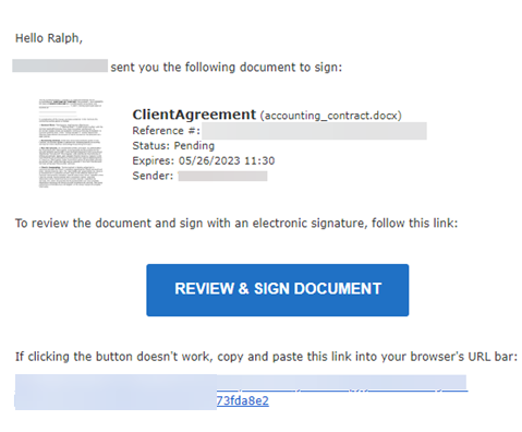 email notification
