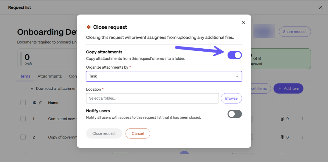Copy on CLose 2