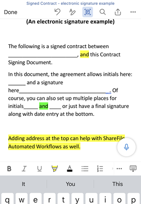 iOS ms co-editing