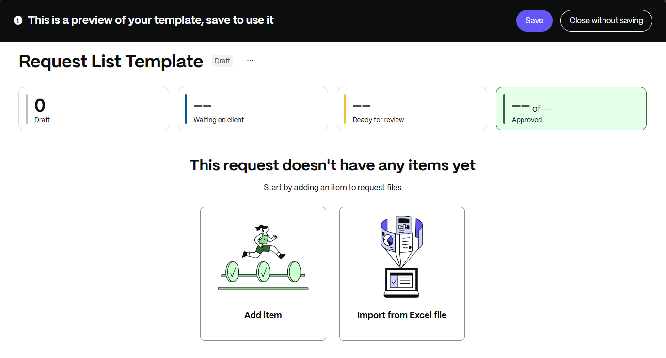 Standalone Request List Template 3