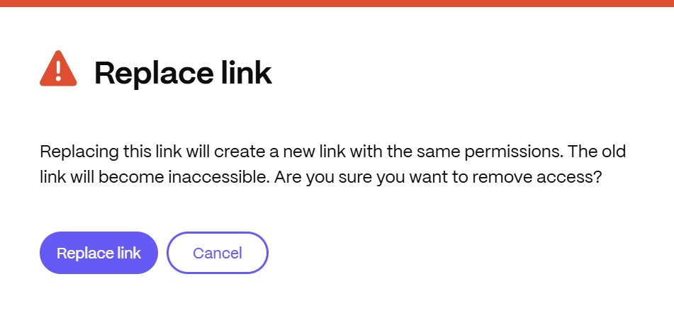 Replace link