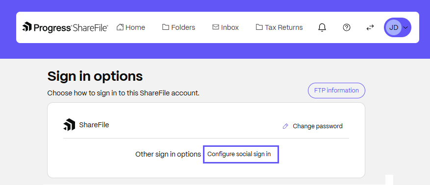 Social sign in