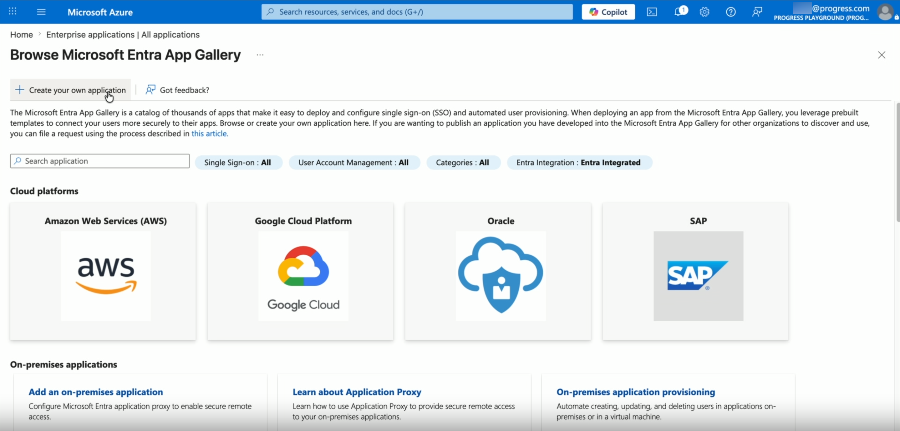 Browse Microsoft Entra App Gallery