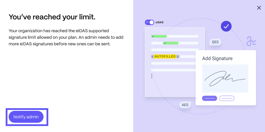 Sender limits