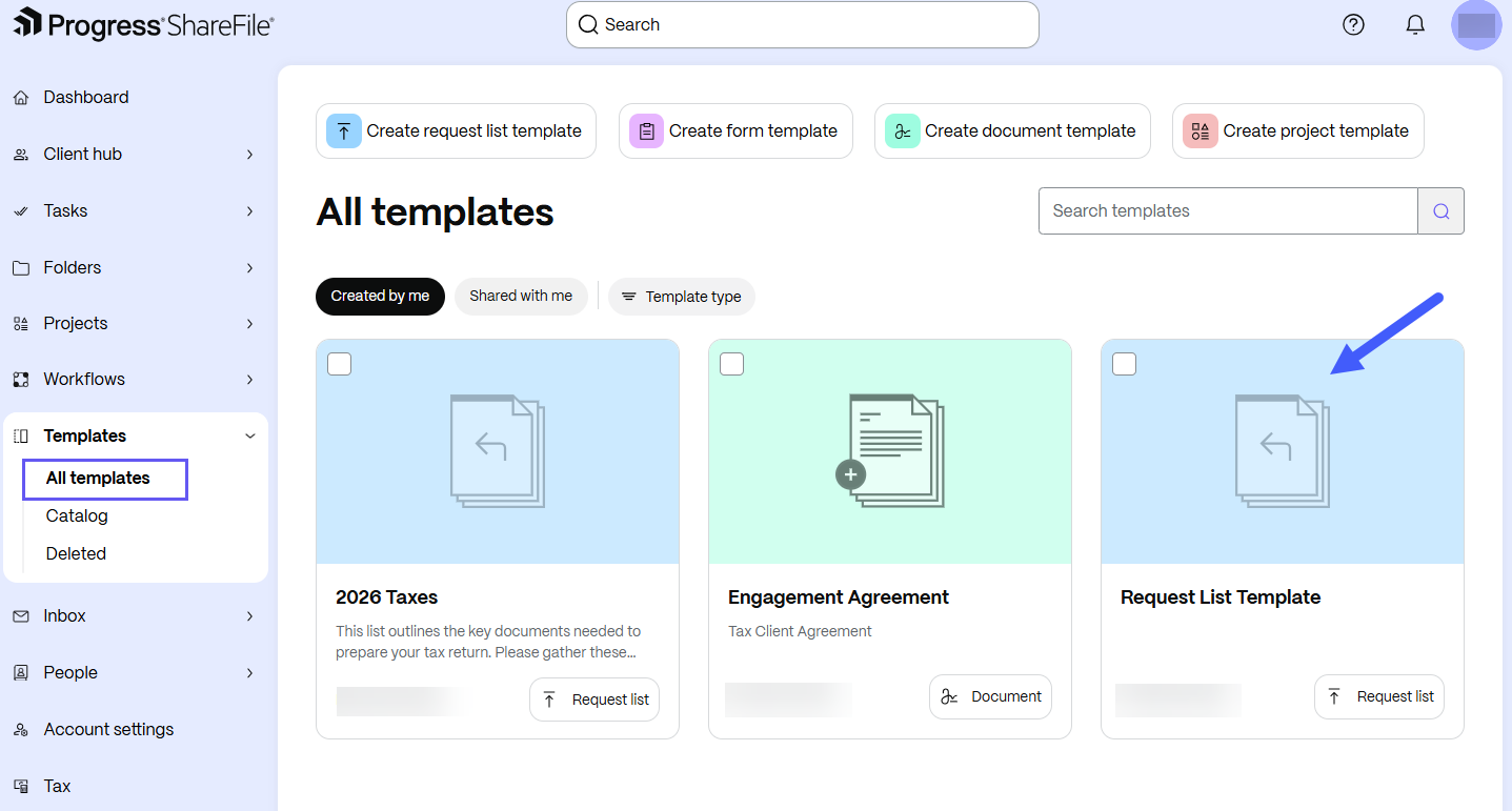 Standalone Request List Template 5
