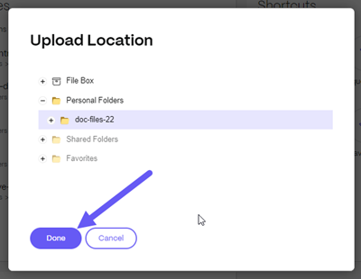 Request files