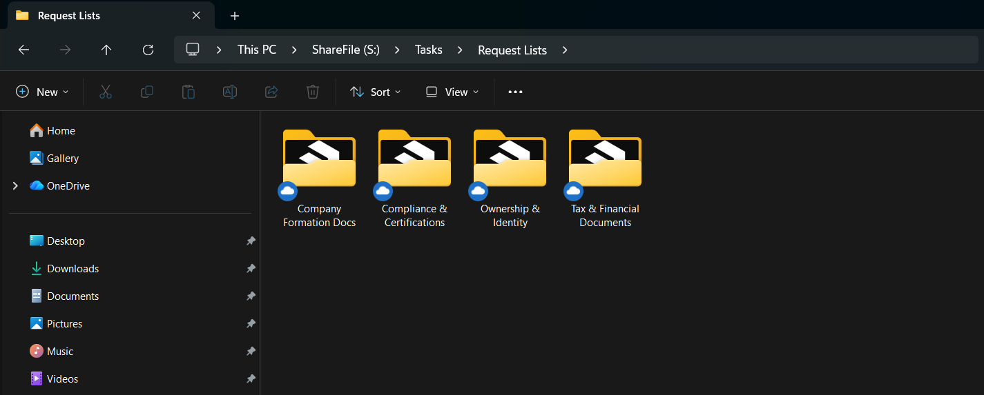 Independent Request list folders in ShareFile for Windows