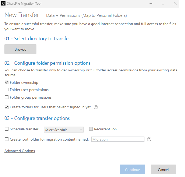 Data and permissions transfer